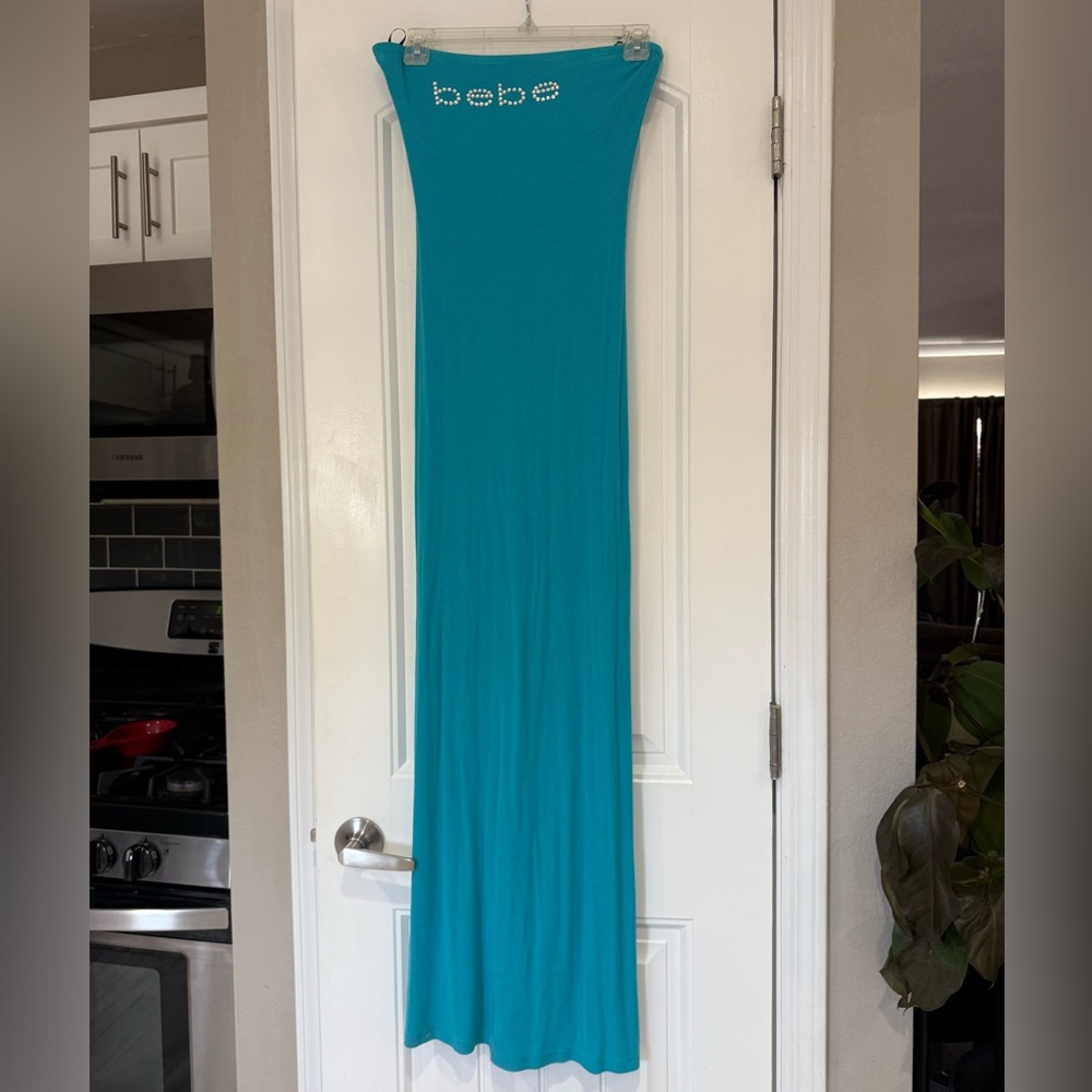 Bebe Aqua Sleeveless Dress